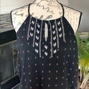 Old navy black tribal tank top